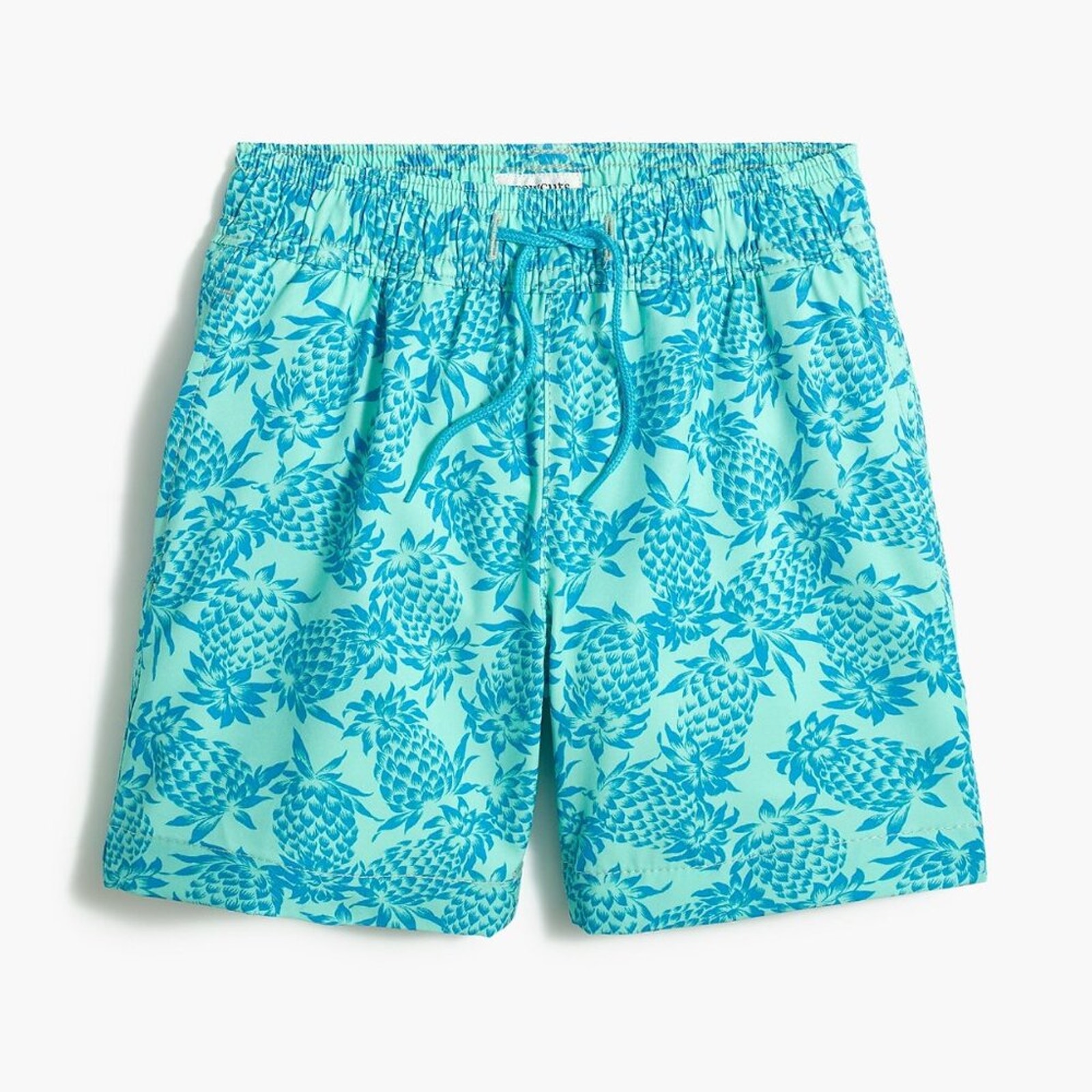 J Crew Mens Flex Swimwear Pineapple Lined Swim Trunk Shorts